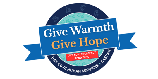 Logo reading "give warmth, give hope"