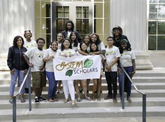 BoSTEM Scholars take a end of summer photo together